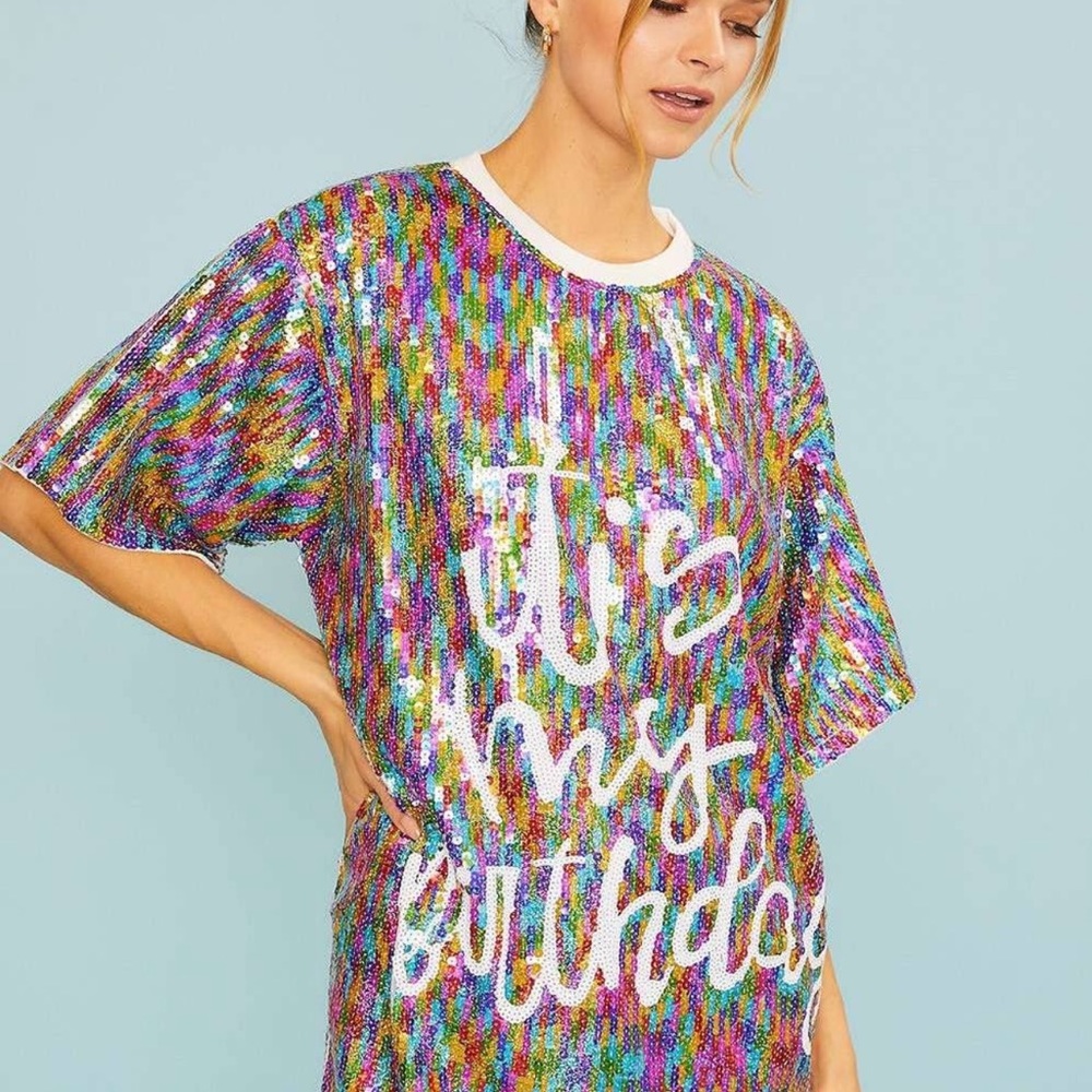 Birthday sequin top